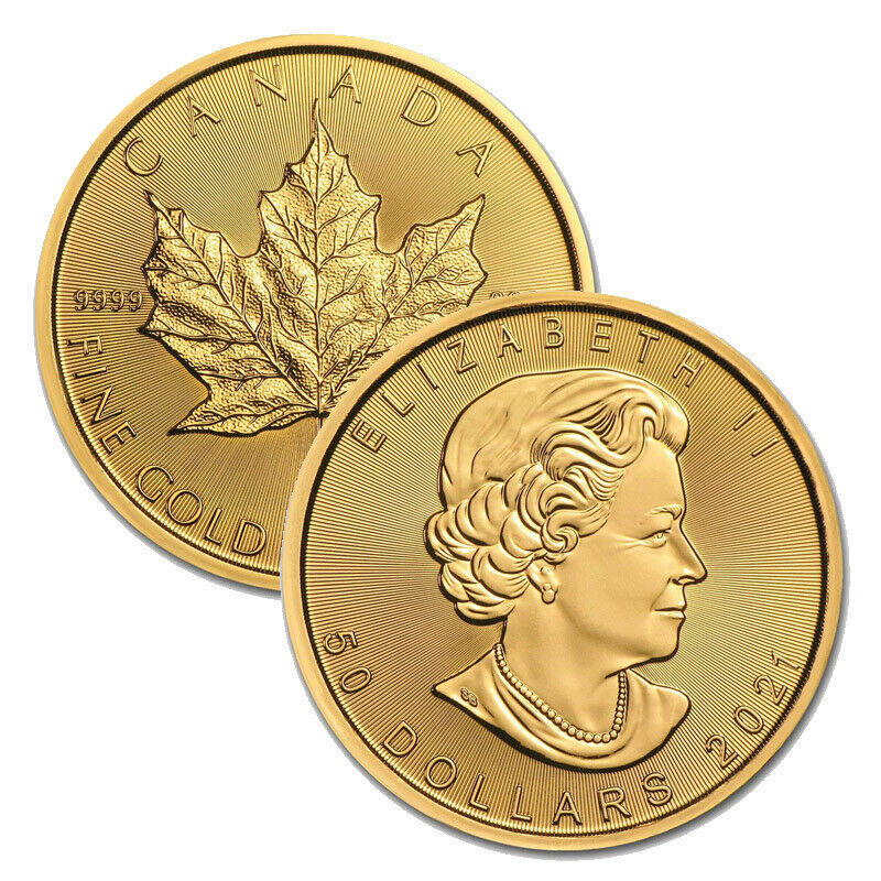 Buy 2021 Gold Maple Leaf 1oz. coins Online.9999 fine Gold - DBS Coins