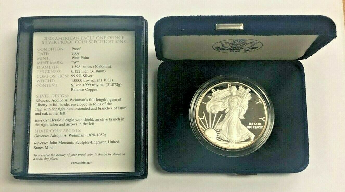 DBS Coins » Silver American Eagle 1 oz. Proof with Box & COA