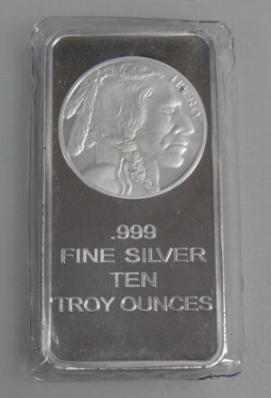 10 oz Silver Buffalo Bullion Bar