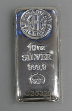 10 oz Silver Nadir Bullion Bar